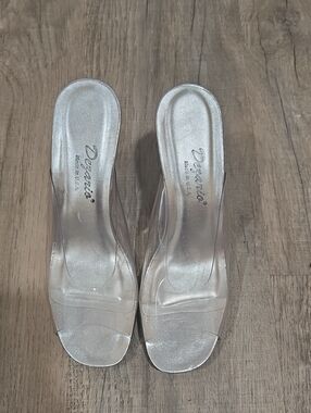 Dezario PVC Silver Clear HEELS!